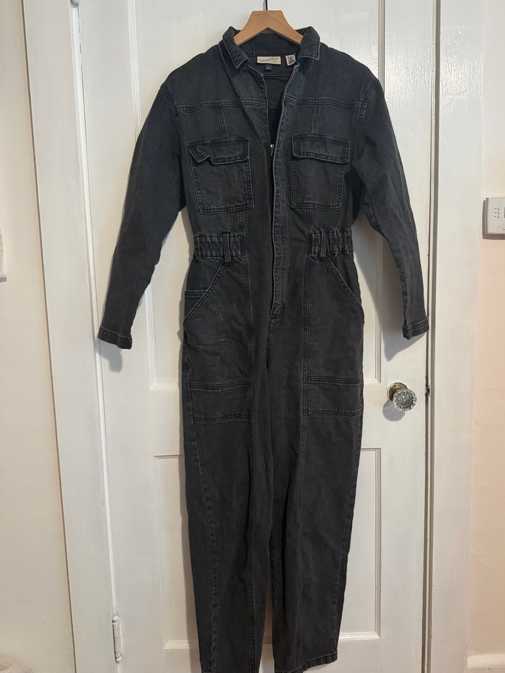 Universal Thread Black Denim Utility Jumpsuit Long Sleeve